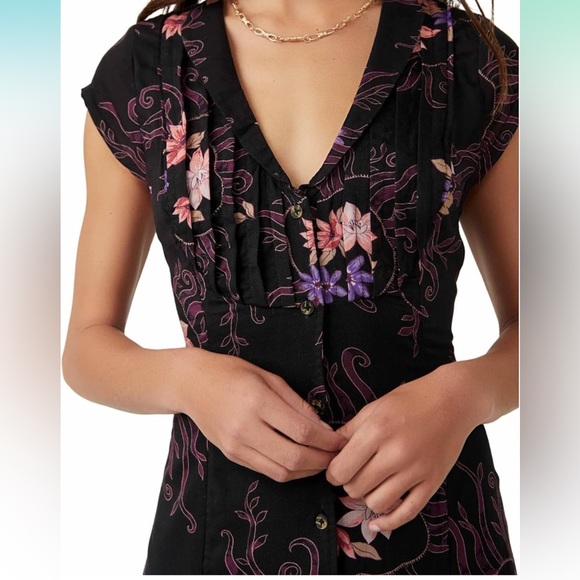 Free People Rosemary NWT Lined Button Down Floral Print Maxi Dress Size Large - Picture 5 of 15